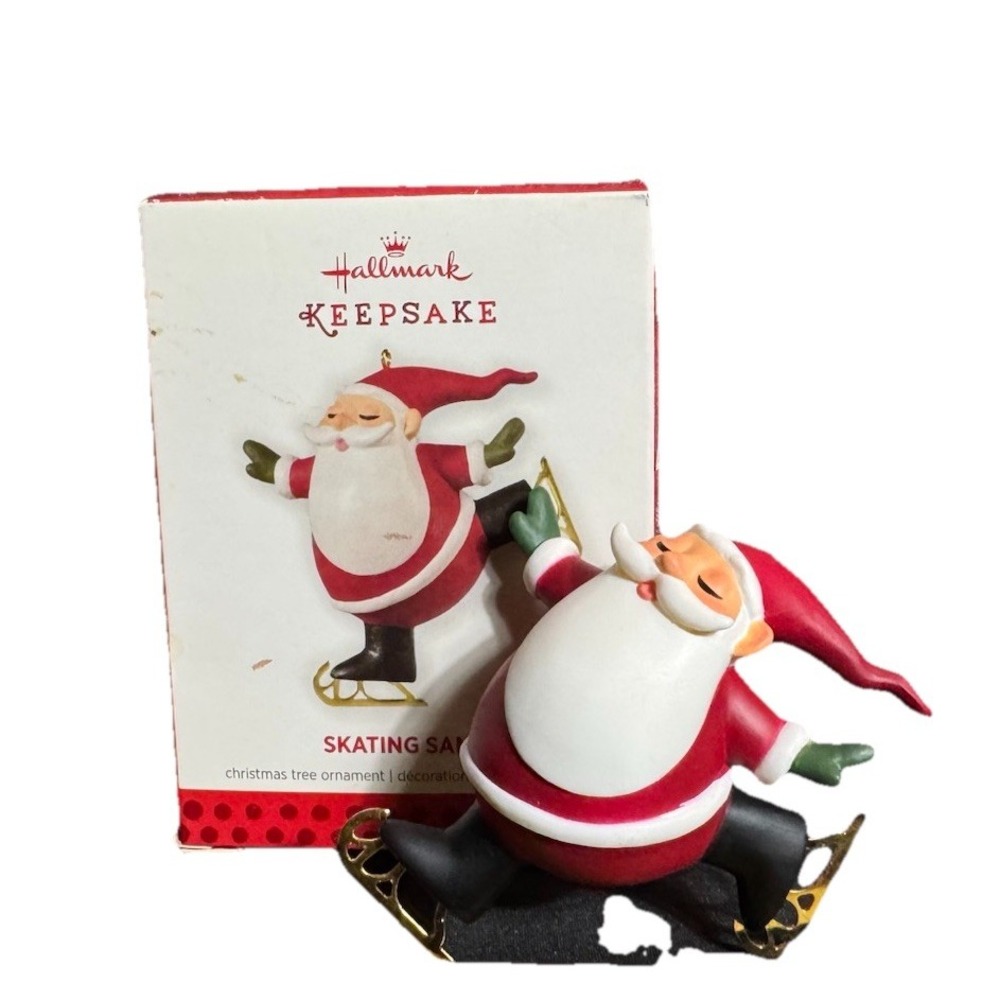 Hallmark Keepsake Ornament 2019 Skating Santa Julie Forsyth Christmas Vtg Boxed